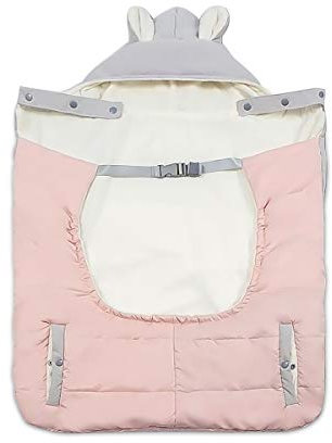 SONARIN Universal All Seasons Dick Regenschutz für Babytrage,für den Winter warm,Wintercover und Regencover,Windschutz,Wasserdichtes(Rosa)