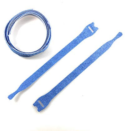 VELCRO® Lot de 10 serre-câbles OneWRAP® (20 x 200 mm, bleu)