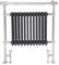 Milano Elizabeth Chrome Anthracite Heated Towel Rail Overhanging Rail - 930mm x 790mm