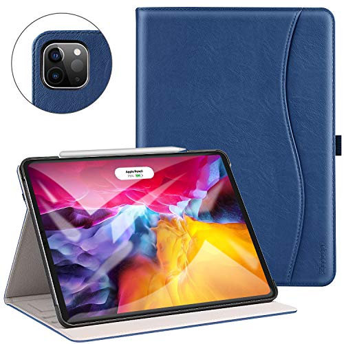 ZtotopCase for New iPad Pro 11 inch case 2021/2020, Premium Leather Folio Stand Case Smart Cover with Auto Sleep/Wake, Supports iPad Pencil Charging for iPad Pro 11 Inch 2021/2020 2nd Generation, Blue