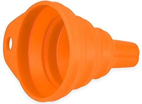 mumbi Imbuto pieghevole in silicone, aiuto di riempimento (circa 6,3 x 7 cm), colore arancione