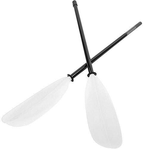 Naroote Pagaies Debout, pagaie de Kayak en Fibre de Verre, pagaie portative à Double extrémité, pagaie de Planche de Surf, Kayak de Bateau Gonflable(White, 215-225cm)