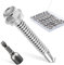 Litorange 40 PCS M6.3 * 45mm 410 Stainless Steel Self Drilling Hex Head Screws, Hex Head Self Tapping Screws for Fixing Corrugated Metal or PVC Roof Panels, Cladding, Wire Duct