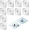 12 Pieces Picture Hangers Without Nail Self Adhesive Screw Hook Transparent Hanging Nail Punch-Free Wall Mount Screw Hangers for Kitchen Bathroom Tile Wall