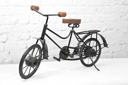 Generisch Handgemachter Dekoratives Fahrrad aus Metall und Holz Breite 36cm Typ 2