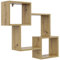 KUBUTKU Dekorativ Wandregal mit 3 Böden 78x71x18 Design Skandinavischer Modern für Wohnzimmer Küche Büro Schlafzimmer Badezimmer Hängeregal zur Präsentation Bücherregal (Artisan)