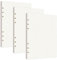 RUCUDIM Lot de 3 feuilles de papier de recharge A5 rechargeables pour classeur à anneaux A5 - Papier vierge à carreaux - 6 trous - 135 feuilles pour carnet de notes A5, carnet de jour, croquis,