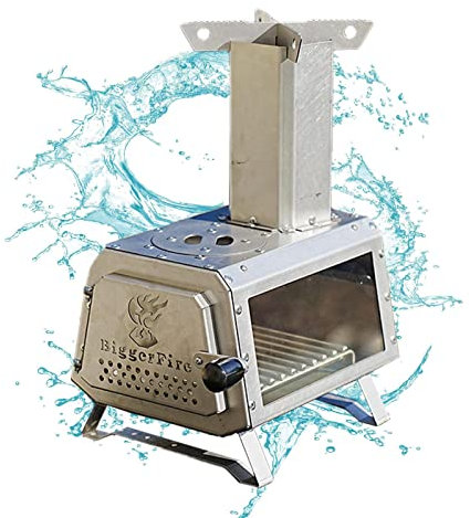 Estufa de leña para exteriores - Estufa de leña para camping | Estufas de madera para camping, caza y cocina al aire libre