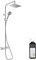 Colonne de douche thermostatique HANSGROHE Vernis Shape 230 chromée + nettoyant Briochin