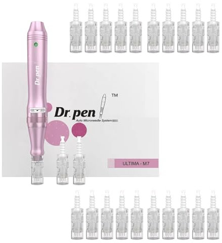 Ultima M7 – Stylo de micro-aiguille sans fil professionnel – Outil de soin de la peau avec cartouches de rechange 12 broches (0,25 mm) x 12 et 36 broches (0,25 mm) X10
