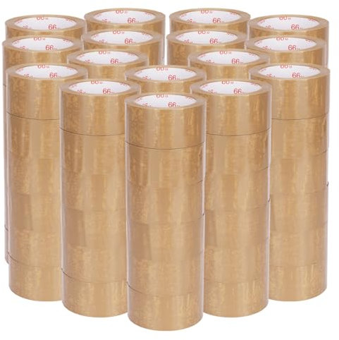 verpacking PVC-Klebeband 50 mm x 66 m Braun [Ausführung, Farbe & Stückzahl wählbar] leise abrollend Packband 96 Rollen