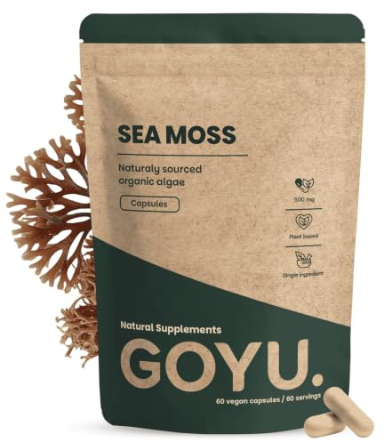 Cupplement Sea Moss Kapseln Bio 500 mg | Irish Moss Vegane Kapseln | 60 Sea Moss Kapseln mit 500 mg Bio Irish Moss. Vegan, ohne Füllstoffe, hergestellt in den Niederlanden.