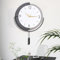 Wall Clock with Pendulum,Silent Quality Quartz Wall Clock Battery Operated,Large for Living Room,Home,Bathroom,Wall Decor (Grey19in*14in)