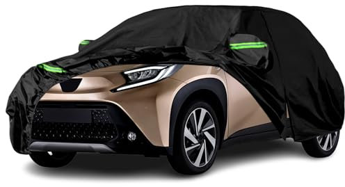 Autoabdeckung Wasserdicht Passend für Toyota Aygo X 2022-2024, Atmungsaktiv Vollgarage Autoplane für Regen Sonne Staub Schutz Auto Abdeckplane Abdeckung