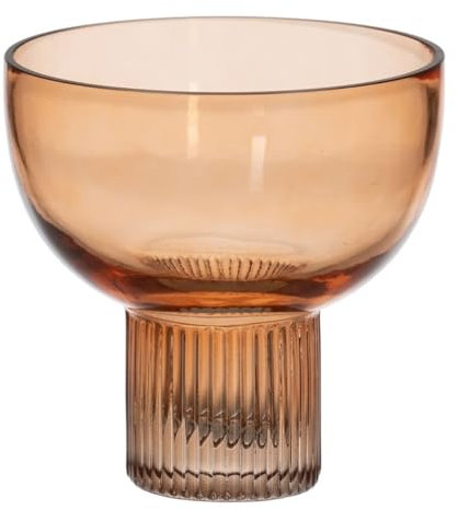 BigBuy Home Vase Marron en Verre 15 x 15 x 15 cm