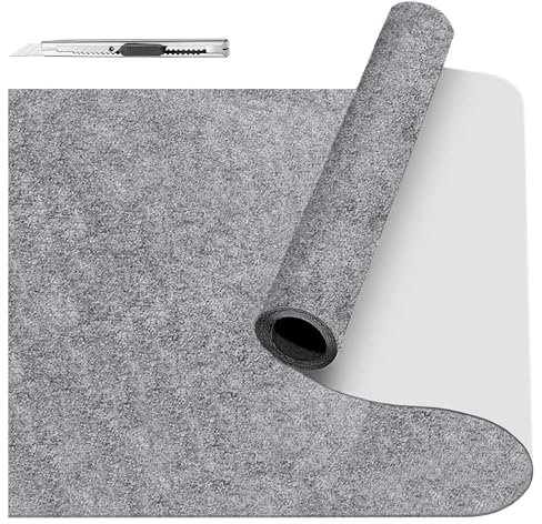 Fondlife Filz Selbstklebend,Selbstklebender klebriger Filz,2mm Filzgleiter Selbstklebend Möbelgleiter,Self-Adhesive Felt für Couch,Tischbeine,DIY (Dunkelgrau, 150x40cm)