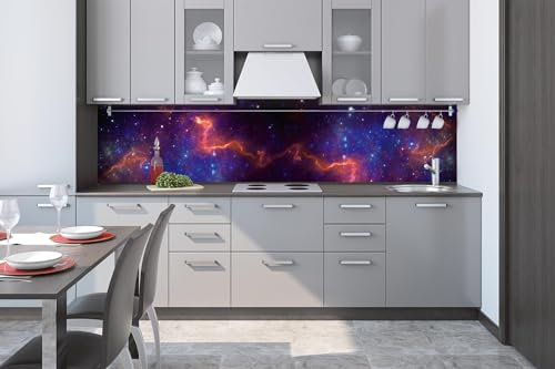 Dimex Küchenrückwand Folie Selbstklebend Bunte Galaxie 260 x 60 cm | Klebefolie - Dekofolie - Spritzschutz für Küche | Made in EU