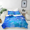 ANHOPE Weltraum Blau Galaxie Nebel Bettwäsche Set Weich Microfaser Bettbezüge mit Reißverschluss 2 Teilig Bettbezug 135x200 cm & Kissenbezug 80x80 cm Bettdeckenbezug Set für Kinder Jungen Mädchen