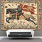kaiyun Mittelalterlicher Ritter Tapestry Wall Hanging, Horse Tapisserie-Wandteppich-Dekor Für Wohnzimmer, Schlafzimmer,Wohnheim 180cmx230cm