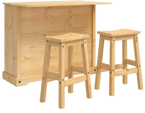 Isla de cocina de madera de pino macizo con encimera plegable, cajones y puertas, diseño rústico multifuncional, almacenamiento para cocina, fácil de montar