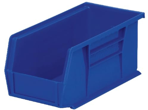 AKRO-MILS 30230BLUE Bin Storage, 5 1/2w X 10 7/8l X 5h 4 3/8w X 10 1/4l X 4 3/4h Plastic, 30 lb. Capacity, Heavy-Duty Rust Corrosion Proof W/Molded Slots