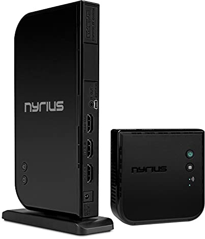 Nyrius ARIES Home+ Wireless HDMI 2x Input Transmitter & Receiver for Streaming HD 1080p 3D Video and Digital Audio from Cable Box, Satellite, Bluray, DVD, PS4, PS3, Xbox One/360, Laptops, PC (NAVS502)
