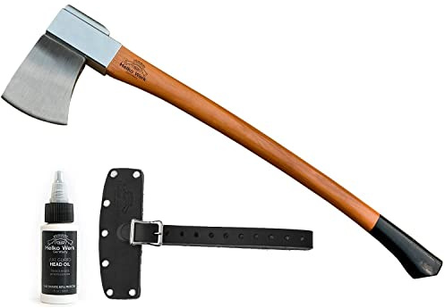 1844 Helko Werk Germany Vario Universal Axe - German Made Midsize General Purpose Felling Axe for Felling Trees, Cutting Timber, and Splitting Wood - Head 4.25lbs, Handle 30in. (Universal) #10053
