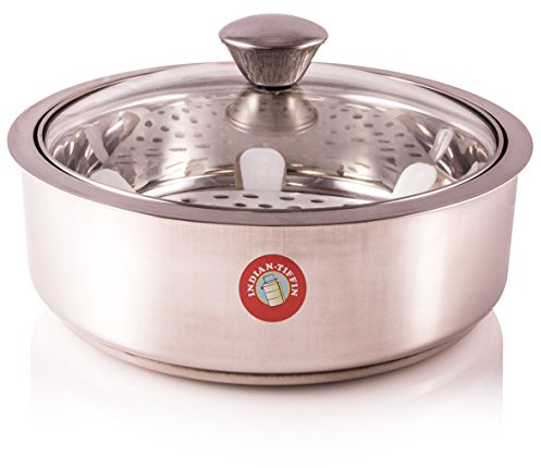 Indian-Tiffin Roti Dabba isolé - (Pot Chapati)