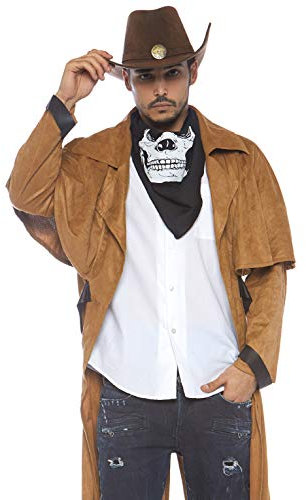 Leg Avenue Faux Suede Western Coat Accessorio, Marrone (Brown), Produttore: Taglia unicaUk 6-12 Uomo