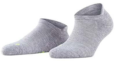 FALKE Damen Sneakersocken Cool Kick Sneaker W Sn weich atmungsaktiv schnelltrocknend kurz einfarbig 1 Paar, Grau Light Grey 3400-O, 35-36