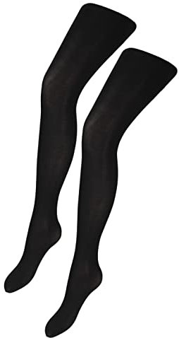 TupTam Collants en microfibre 40 DEN pour Fille - 2 Paires, Noir, 128-134