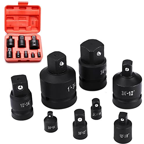 TOPWAY 8PCs Impact Socket Adpator Set Black Colour