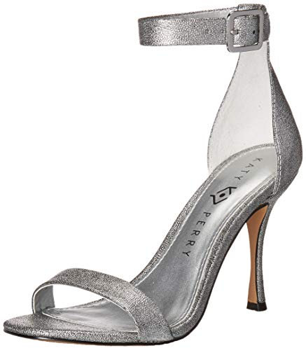 Katy Perry Damen The Mellycorrea De Tobillothe Mellyذا ميليthe Mellythe Melly Sandalen mit Absatz und Knöchelriemen, Silber, 38.5 EU