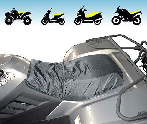 Sitzbank ÜBERZUG Regenschutz Sitz Regen Plane Schonbezug Schnee Sonne Wetter- Schutz für Roller ATV Quad Roller Motorrad (XL (L-XL-XXL) 144x88cm)