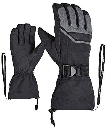 Ziener Erwachsene Ski-Handschuhe/Wintersport, Wasserdicht, Atmungsaktiv Gillian AS, Grey Denim, 9,5, 801064
