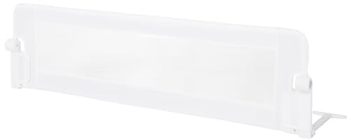 COSTWAY Riel de Cama Plegable Barandilla para la Cama Protección para Bebé Barrera de Cama para Cama Individual/Cama Matrimonial (150x42cm, Blanco)
