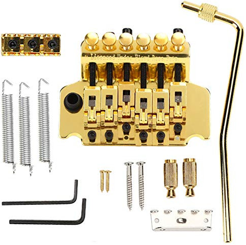 E-Gitarre Tremolo-Brückensystem mit Doppelverriegelung Kompatibel mit E-Gitarre im ST-Stil(Gold)