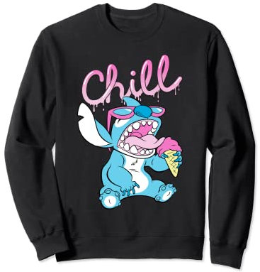 Disney Lilo and Stitch Neon Ice Cream Chill Drip Sudadera