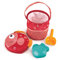 Hape Faltbares Strand-Spielset mit Eimer, Schaufel und Sandförmchen, Sandspielzeug ab 18 Monaten