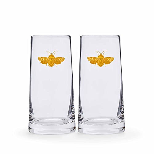 Portmeirion Spode CRC8841-XD Highball S/2, Glas, 425 ml, Gold