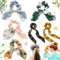 Benaton 6 Stück Chiffon Bowknot Haargummi, Haargummis Chiffon Pferdeschwanzhalter, Vintage Floral Mädchen Haargummis, Für Mädchen Frauen Pferdeschwänze Und Haarfixierer(6 Farbstile)
