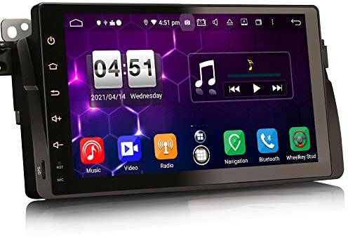 Erisin 9 8-Core 4GB RAM 64GB ROM Android 11 Radio Coche Bluetooth para BMW Serie 3 E46 M3 Rover 75 MG ZT Navegación GPS Apoyo Wireless Carplay WiFi Android Auto DSP Dab+ FM DVR TDT OBD2 TPMS Estéreo