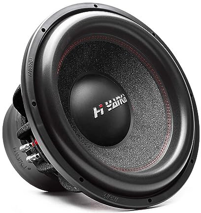 H YANKA BSF-10-4 Subwoofer, 25,4 cm (10 Zoll), max. Leistung 1000 W, Papierkegel-Subwoofer, Auto-Audio, schwarzer Aluminiumkorb, 6,3 cm Dual-Schwingspule, 4 Ohm Impedanz, 10 Subwoofer für Autos