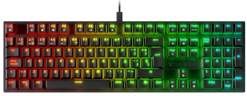 Oversteel - KOVAR Teclado Gaming USB, Retroiluminación RGB, Switch Mecánico Outemu Blue, Anti-Ghosting, Layout Español PC/MAC/Android