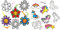 Baker Ross AC770 Smiley, Blume, Sonnenfänger, Basteln für Kinder, hängende Fensterdekoration (8 Stück), sortiert & Suncatcher-Bastelsets „Einhorn“ für Kinder zum Dekorieren (8 Stück)