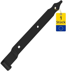 DMX - Ladenband Torband Ladenbänder Scharnier Möbelscharniere Holzverbindung Torband Geflochtenes Werfgehänge Baubeschlag für Möbel, Tore, Türen, 1 Stück - ZPK - Schwarz, 300x11x30x3,0 mm