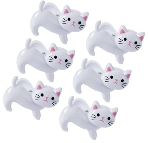 DOITOOL Cat Shaped Iron Clothespins 6 Pack Windproof Large Grip Clips for Towels Socks Duvets
