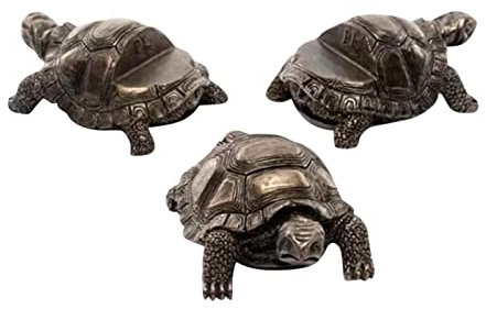 FIYSON 3 Pcs/set Plant Pot Feet,Flower Plant Pot Risers Resin Cute Animal Shape Planter Support Stand,Decorative Pot Support Feet for Indoor and Outdoor to Improve Airflow and Drainage (Tortoise)