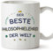 Mugffins Tassen/Becher mit Spruch für PHILOSOPHIELEHRER - Auf Deutsch - Beste der Welt - 11 oz / 330 ml - originelles und lustiges Geschenk Mitarbeiter