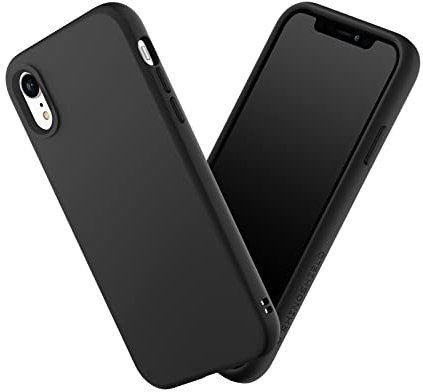 RHINOSHIELD Coque Compatible avec [iPhone XR] | SolidSuit - Coque Fine avec Technologie d'absorption des Chocs et Finition Premium Mate, Contour Objectif Photo Interchangeable - Noir Classic